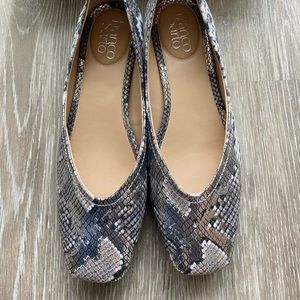 FRANCO SARTO snakeskin flats size 8